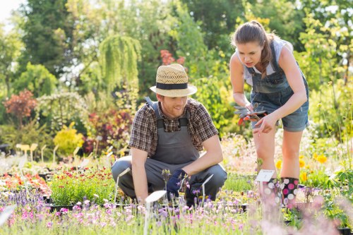 Gardener preparing tools for safe garden work