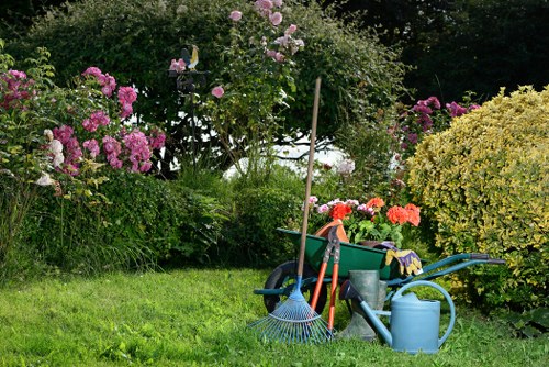 Composted mulch and recycled garden materials ready for reuse